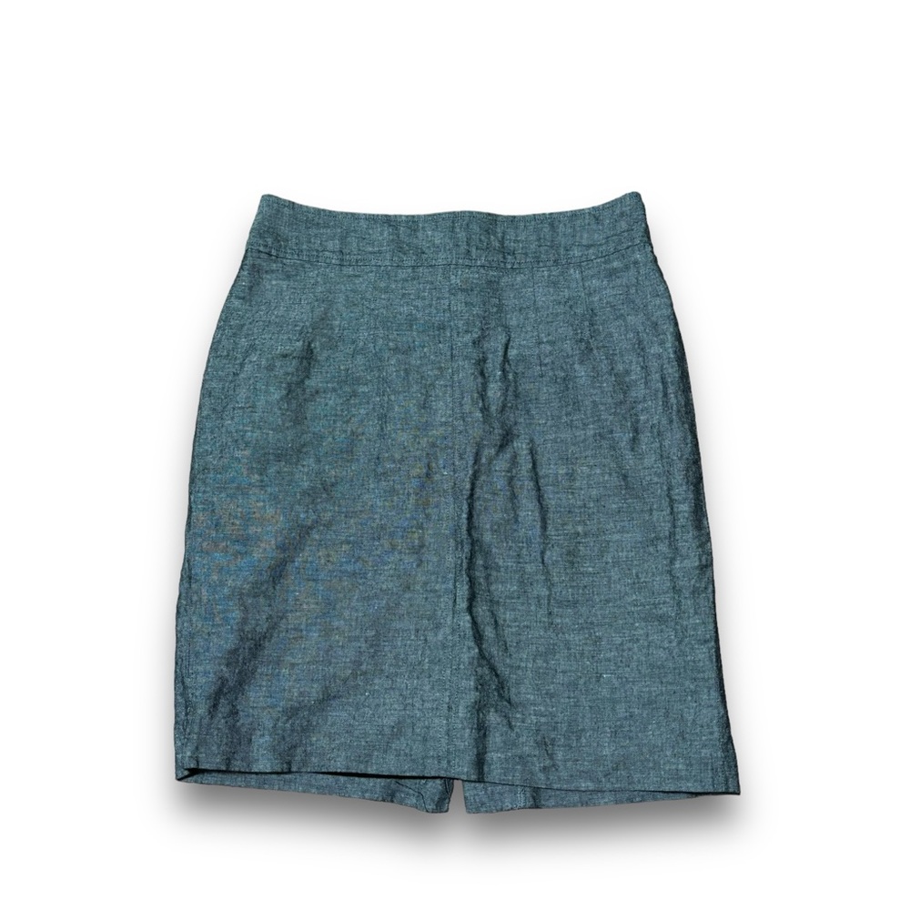 Banana Republic Women's Linen Blend Split Hem Skirt Zip‎ Up Size 6 / 29 x 21